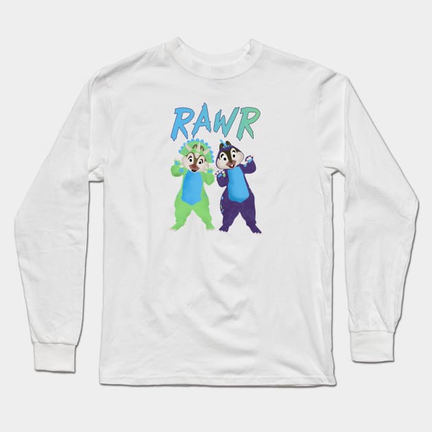 Rawr! Long Sleeve T-Shirt by Yellow Hexagon Designs